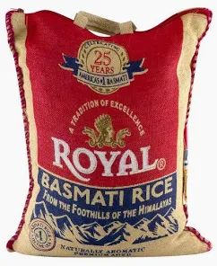 Authentic Royal Naturally Aged Long Grain Indian White Basmati Rice, 20 lb. - Image 4