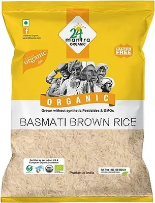 24 Mantra Organic Brown Basmati Rice - 10 lb Pallet