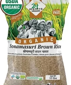 24 Mantra Organic Brown Sona Masoori Rice - 10lb Pallet